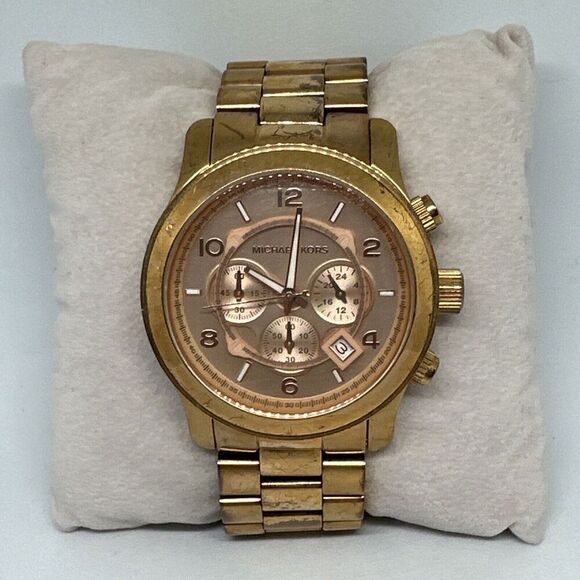 Michael Kors Runway MK8096 Men's Stainless Steel Analog Dial Quartz Watch HME447 - Picture 1 of 11